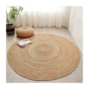 Home Resort Floor Decorative Round Water Hyacinth Rope Rug Carpet