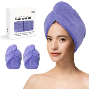 Home Spa Hair Towels 250-400GSM Microfiber Head Turban Hair Drying Towel Wrap
