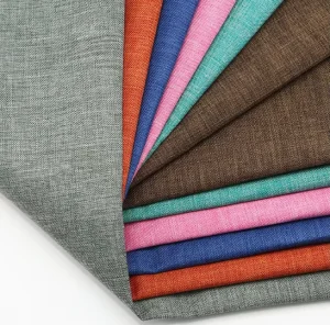 Home Textile 100 Polyester Linen Look Sofa Upholstery Linen Fabric