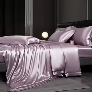 Home Textile Bed Linen Mulberry Silk Bedding Set Solid Color