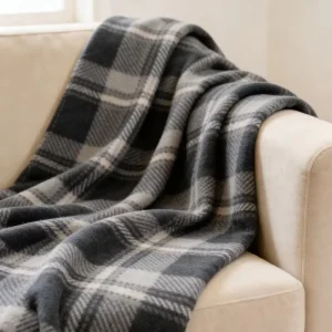 Home Textile Double Faced Knitted 100% Polyester Check Velour Cloth Sofa Plaid Printed Fleece for Winter Garment and Upholstery