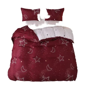 Home Textile Duvet Cover Set Brushed Printed 3 Piece Bedding Set