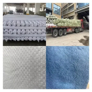 Home Textile Factory 100% Polyester Microfiber Embossed Fabric
