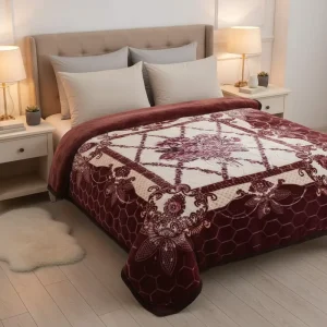 Home Textile King Size Luxury Heavy Thick Warm 2ply Embossed 100 Polyester Turkish Raschel Blanket