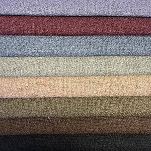 Home Textile Linen Sofa Fabric Manufacture Polyester Linen Fabric Upholstery Soft Linen Fabric