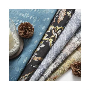 Home Textile Luxury Elegance Nonwoven Dyed Eco-Friendly Ripstop 100% Polyester Soft Jacquard Curtain Fabric for Home Decor