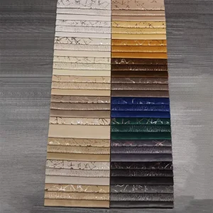 Home Textile Luxury Gold Foil Stamping 200Gsm 100% Polyester Sofa Fabric