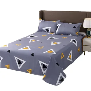 Home Textile Microfiber Simple Polyester Solid Bed Sheet Set 300tc Eco Friendly Customizable All-Season Grade 1pc Bedding