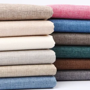 Home Textile Modern Polyester Linen Fabric for Sofa