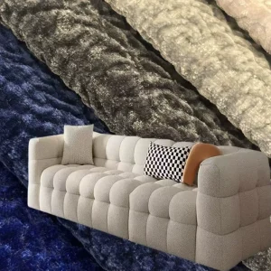 Home Textile Polyester Jacquard Fabric Velvet Upholstery Fabrics for Sofa Furniture