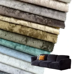 Home Textile Pure Patterned Products Upholstery Holland Velvet Fabric for Sofa