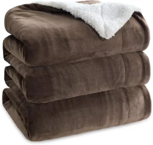 Home Textile Reversible Super Soft Flannel Fleece Blanket Woven Technique Solid Pattern Bed Use