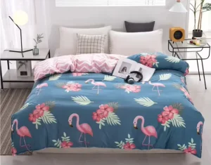 Home Textile Soft Comfortable 100% Polyester Luxury Comforter Bed Sheet Printed Bedding Set for Home Hotel