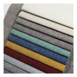 Home Textile Woven Linen Fabric In stock 140-160CM Width 200-400 GSM Weight