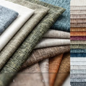 Home Textile Yarn Dyed Herringbone Chenille Fabric 100% Polyester Solid Color Medium Weight Cushion Sofa Fabric