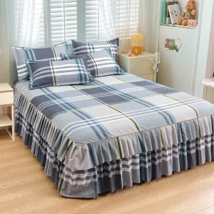 Home Textiles Bedroom Bed Skirts Bedding Set Polyester Bed Skirt Bedsheets with Ruffle Bed Skirt Set