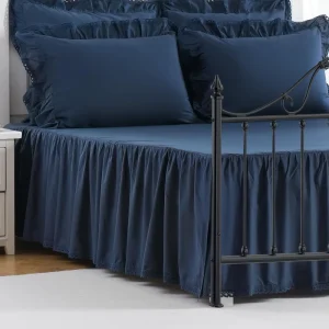 Home Textiles Bedroom Fitted Bedding Set Cotton Bed Skirt Bedsheets with Ruffle Bed Skirt Set