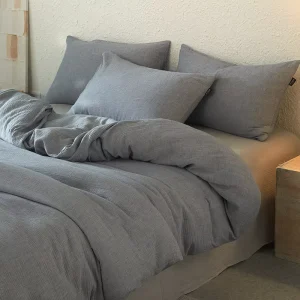 Home Use Bedding Set Woven 100% Muslin Cotton Sheet Set with 200TC Solid Pattern Cotton Bedding Set Cotton Gauze Duvet Cover Set