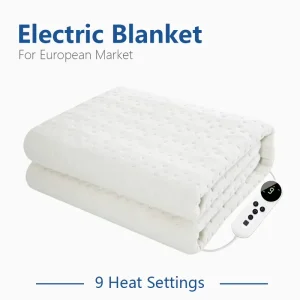 Home Warm Electric Heated Blanket Detachable Smart Controller 9 Heat Settings Quick Even Heating Washable Safe Bed Blanket