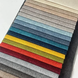 Hometextile 100% Polyester Linen Look Furniture Fabric Roll Absorbent and Breathable Sofa Upholstery Fabric