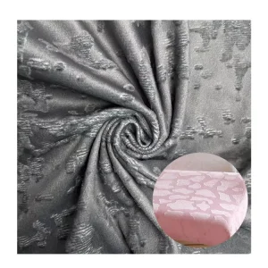 Hometextile Fabric Customizable Sofa Embossed Velvet Polyester Velour Fabric Knitted Warp Upholstery Fabric for Sofa Cover