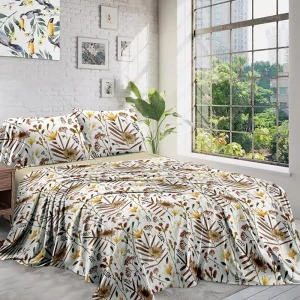 Honeymoon Custom Design Printed Bedsheet Bed Sheet & Pillowcase Sets Cotton Bedding Set for Bedroom