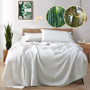 Honeymoon Various Colors Soft Solid All Season Cooling Flat Bed Sheet Set Bamboo Lyocell 300tc Bed Comforter