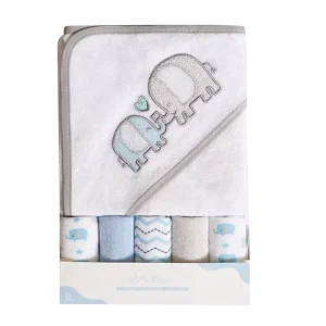 Hooded Towel Unisex Premium Soft Bath Terry Loop Hooded Towel and Washcloth