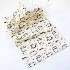 Hoshom Eco Factory Reusable Washable Soft Absorbent Stylish Digital Print Antimicrobial Custom Logo Printed Kitchen Tea