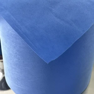 Hospital Plain Waterproof 32gsm 38gsm PP Polypropylene SMS Blue Non Woven Fabric 280cm Width Medical Products
