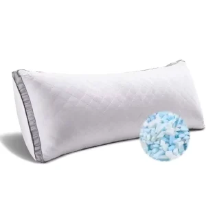 Hot Sales Custom Logo Gel Memory Foam Body Pillow for Adults Large Fluffy Long Bed Pillows Comfortable Neck Support for Better