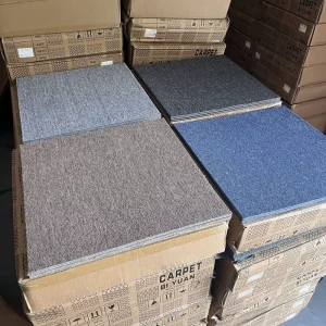 Hot Sell Commercial pp Nylon 60×60 square Pvc and Asphalt Back Luxury 50×50 Office Floor Carpet Tiles