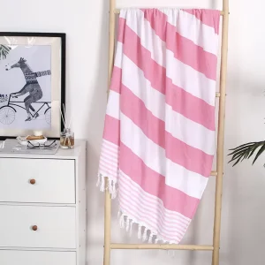 Hot Selling 100% Cotton Striped Beach Towel Summer Travel Blanket High Absorbent Quick Dry Sand Printed Logo Woven Home Bath