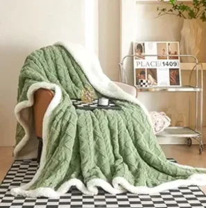 Hot Selling 100% Polyester Fleece Throw Blanket for Winter Modern Extra Warm Wearable Tufted Flannel Blankets