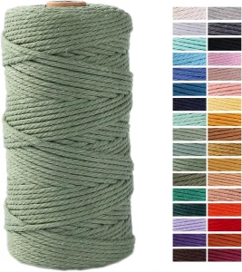 Hot Selling 3mm Three Strands Twisted Cotton Rope Dye To Match Macrame Cotton Cords
