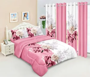 Hot Selling 8 Pcs Curtain Bedding Set Comforter Set with Matching Curtains