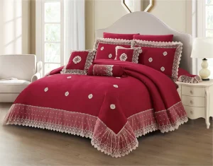 Hot Selling Custom Luxury Home Soft Anti Dust Hypoallergenic Queen King Size Microfiber Bedroom Bedding Set for All Seasons