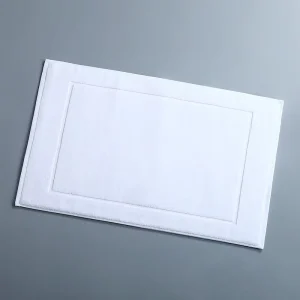 Hot Selling Customizable Hotel Rectangle Bath Mat Highly Absorbent Cotton Jacquard Floor Mat Non Slip for Tubs