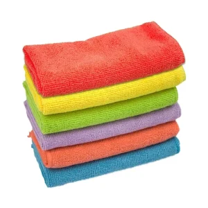 Hot Selling Gray 40x40cm Microfiber Warp Knitted Polishing Absorbent Drying Car Wash Towel Microfiber Cleaning Cloth for Kitchen