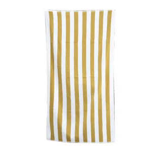 Hot Selling Hotel 100% Cotton Yellow and White Stripe Swimming Towel Soft Water Absorption Home Bath Towel Beach Towel