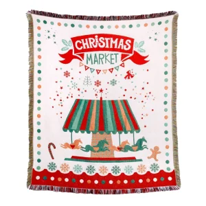 Hot Selling Jacquard Woven Blanket Throw New Style Christmas Production Tapestry Attractive Home Decor Gift at an Price