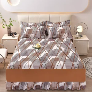 Hot Selling Polyester 500TC Customized Size Bed Skirt Solid Available in All Seasons Colors Soft Skin Friendly Home & Hotel Use