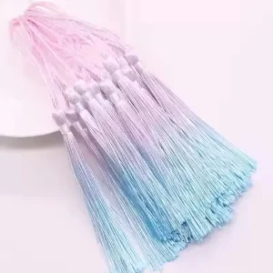 Hot Selling Quality Premium Elegant Gradient Color Polyester Tassel Trim Fringe Custom Size for Curtain Decoration Accessories