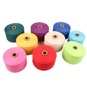 Hot Selling Recycled Cotton Polyester Blended Melange Yarn Dyed High Tenacity for Blanket Knitting and Weaving Ne 0.5 32s