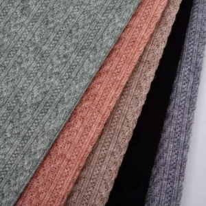 Hot Selling Solid Breathable Knitted 48% Rayon 28% Polyester Knitted Cashmere Jacquard Fabric