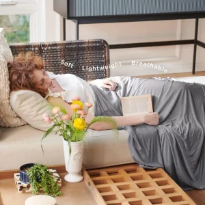 Hot Sleepers Night Sweats Chill Cooling Fiber Keep Adults Children Cool All Night Twin Size Cooling Blanket for Bed