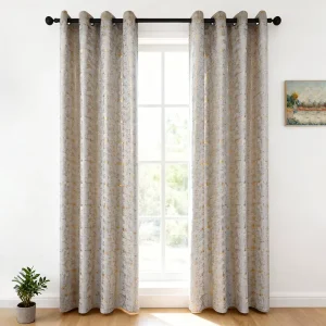 Hot Stamping Blackout Curtains for Living Room Grommet Ready Made Curtains Cortinas