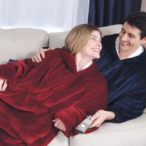 Hot Winter Hooded TV Blankets Fleece Super Soft Warm Outdoor Pocket Hoodie Adult Blanket Men Women Household Sleepwear