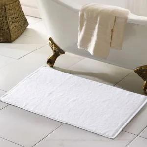 Hotel 100% Cotton High Density Plain Weave Floor Towel Thickened Anti Slip Absorbent Mat for Bathroom Entrance & Toilet