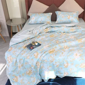 Hotel 400TC Printed Fabric Bedding Set Duvet Cover Bed Sheet Set 100% Cotton Bedding Set